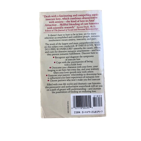 If This Is Love Why Do I Feel So Insecure? Self-Help Paperback Book By Carl G. H - Picture 2 of 9